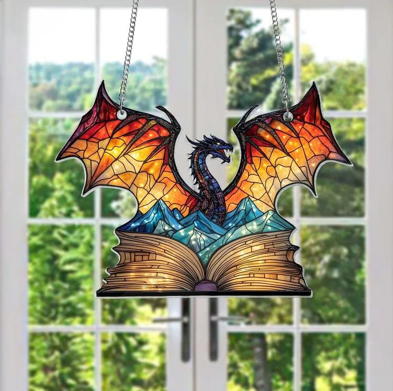 🎄2024 Christmas Gift 50% Off--Acrylic Colorful Dragon Suncatcher Ornament