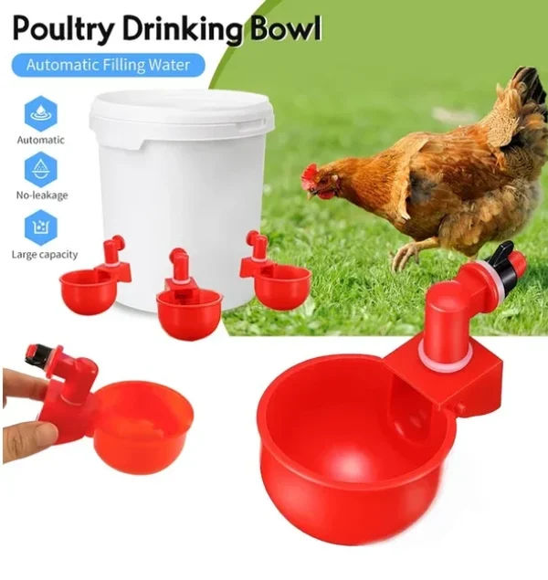 (🔥48% OFF) 6PCS/SET Automatic Chicken Water Cup Waterer Kit-BUY 2 GET 1 FREE