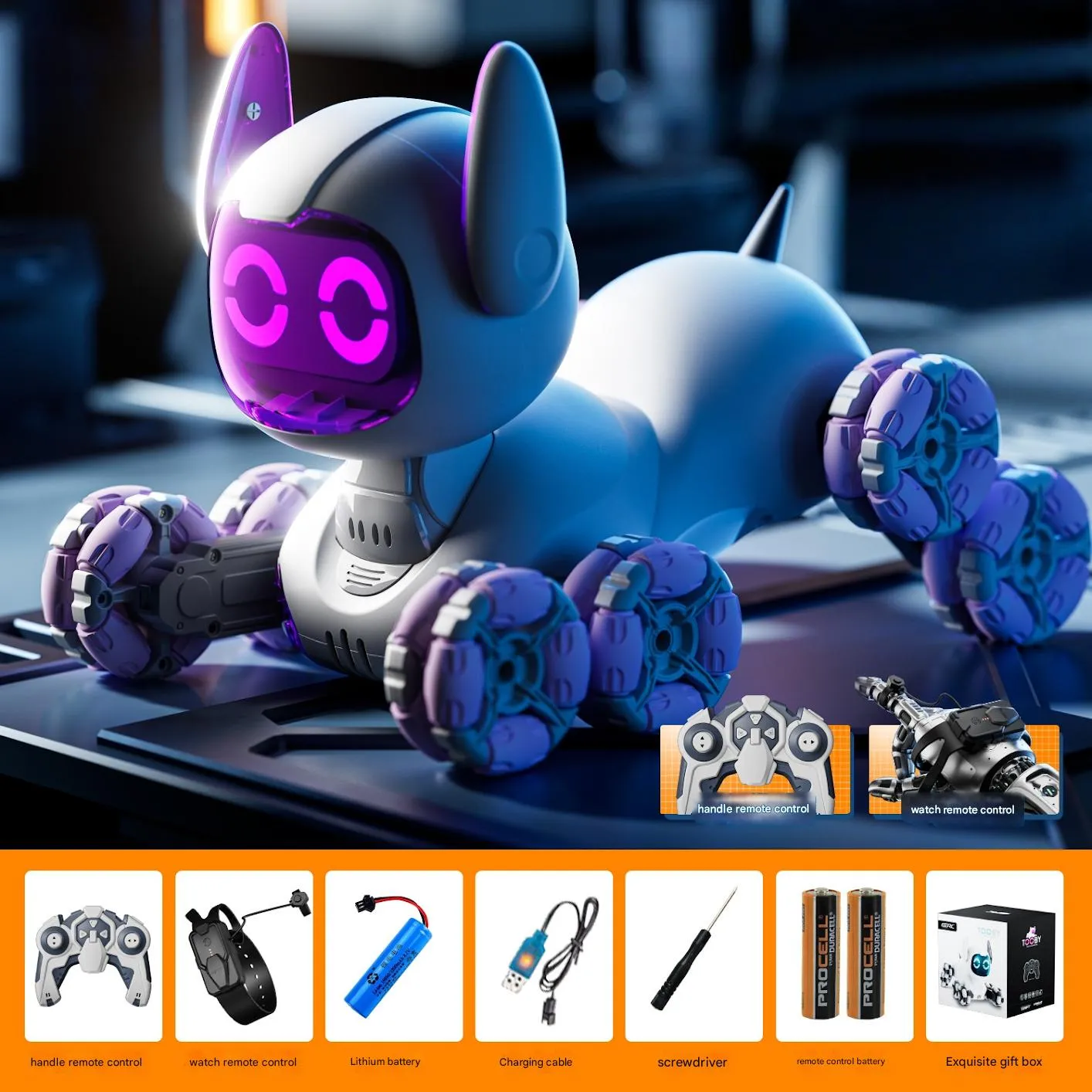 Remote Control Robots Dog Toys with Auto-Demonstration