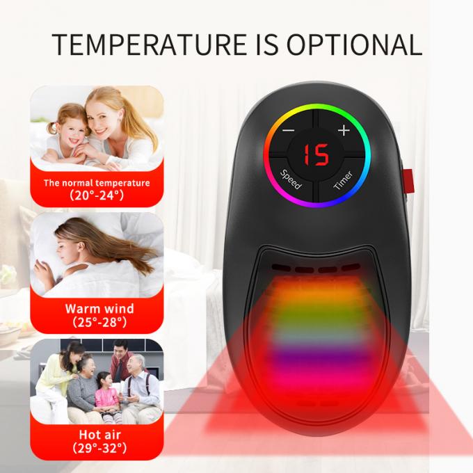 ❄Winter Sale 49% OFF 🎁Mini Wall-Outlet 7 Color LED Heater With Remote Control