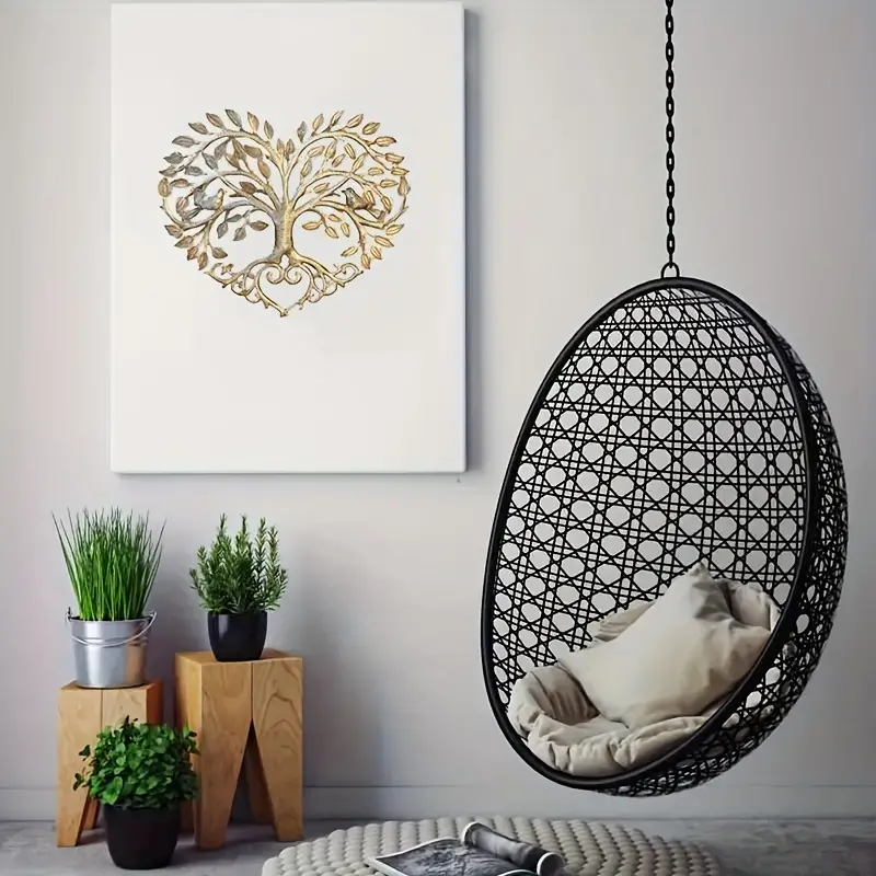 Pure Handmade Heart-shaped Metal Wall Decoration