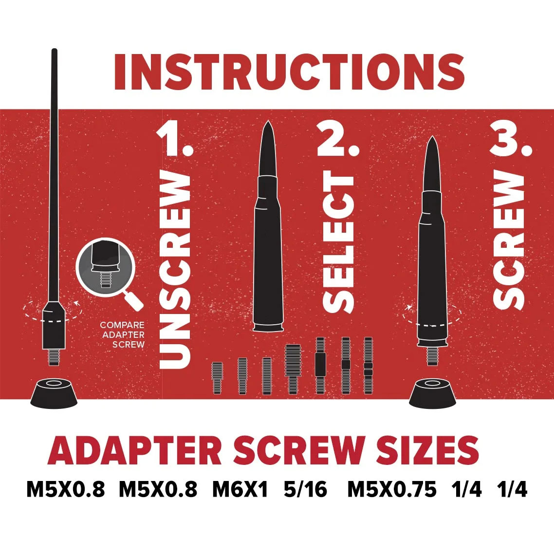 UPGRADE YOUR ANTENNA - New 50 Caliber Bullet Antennas