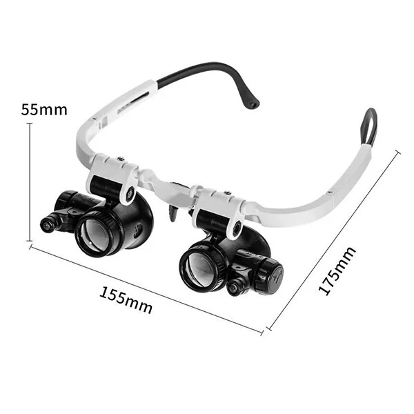 LED Glasses Magnifier 8x 15x 23x
