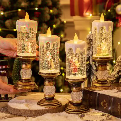 🎅🕯Christmas Flameless Globe Candle Light