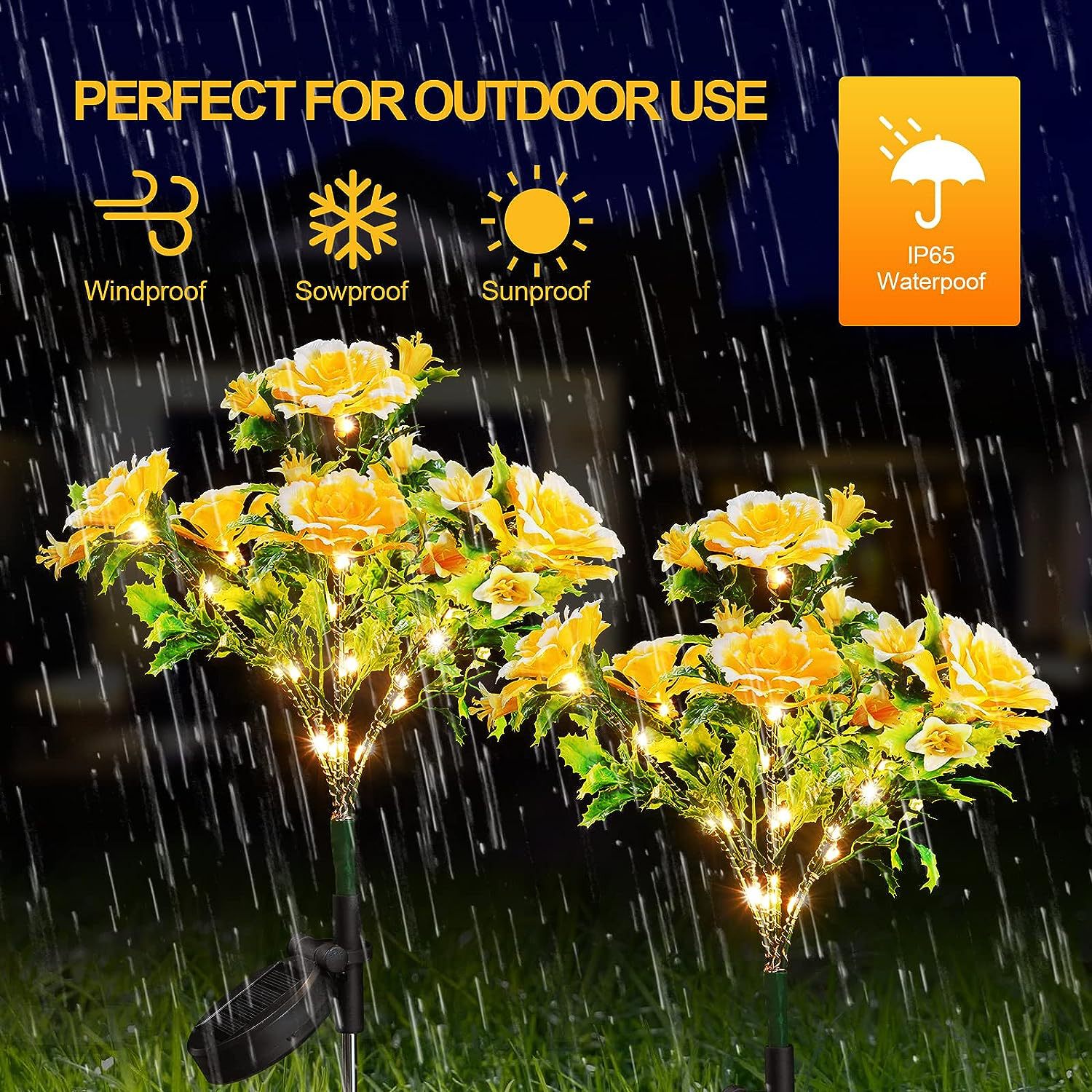 Solar Carnation Flower Landscape Light