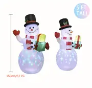 1 5m luminous inflatable christmas snowman christmas decoration details 6