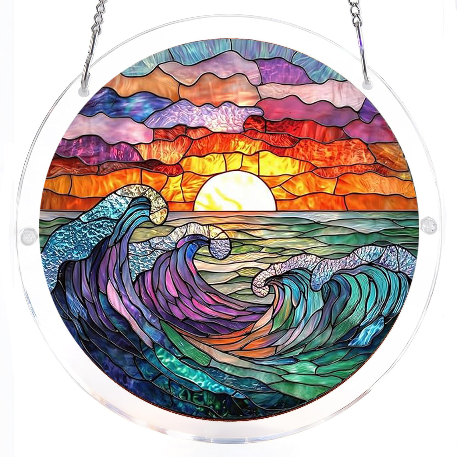 Stained Glass Jigsaw Puzzle Suncatcher