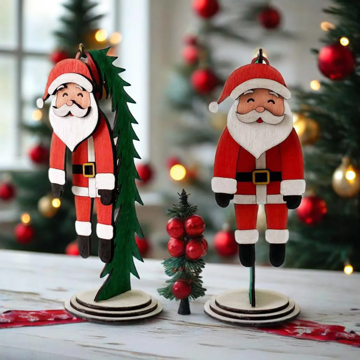 🎄🎅Charming 3D Wooden Christmas Swinger Puzzle