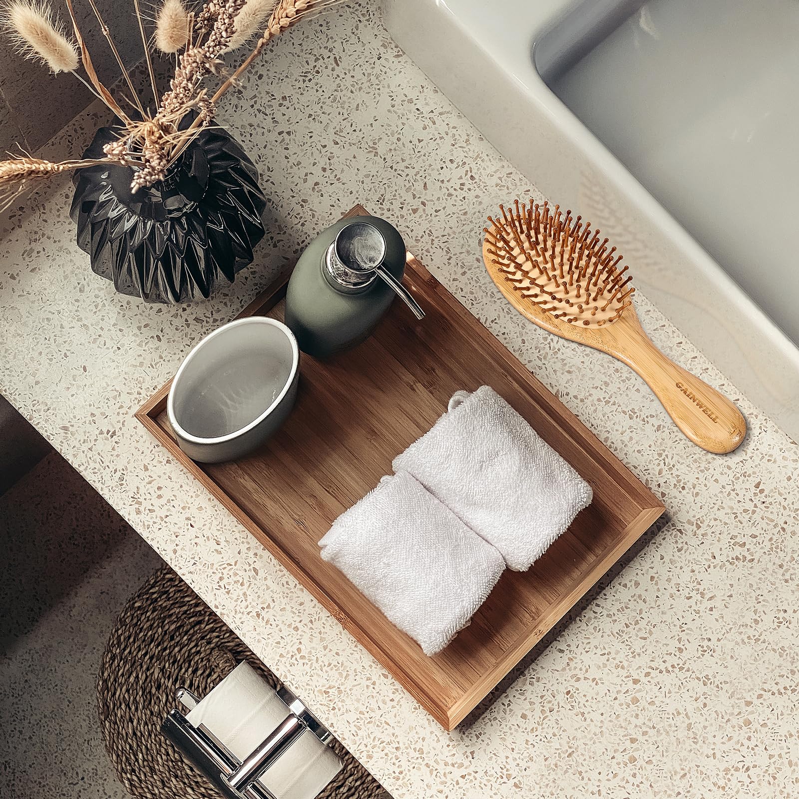 Nanzhu Bristle Needle Head Massage Hair Comb（1SET）