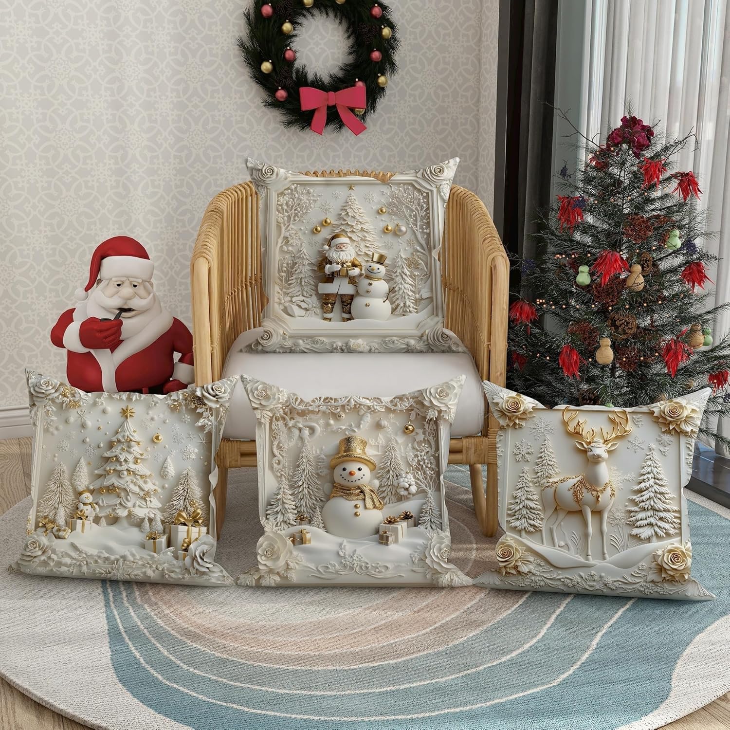 🏆 50K+ SOLD! 🎄 Luxury Christmas Style Pillow Cover