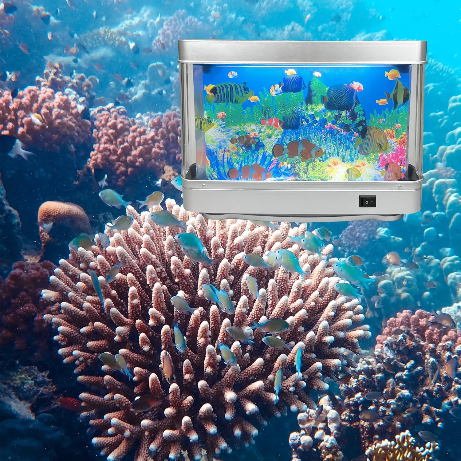 Artificial Fish Aquarium - Virtual Ocean Moving Fish Night Light