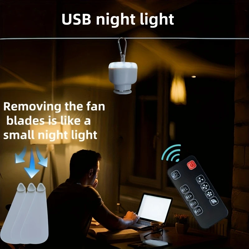 Ultimate 8000mAh Remote-Controlled LED Camping Fan with Multi-Scenario Mastery