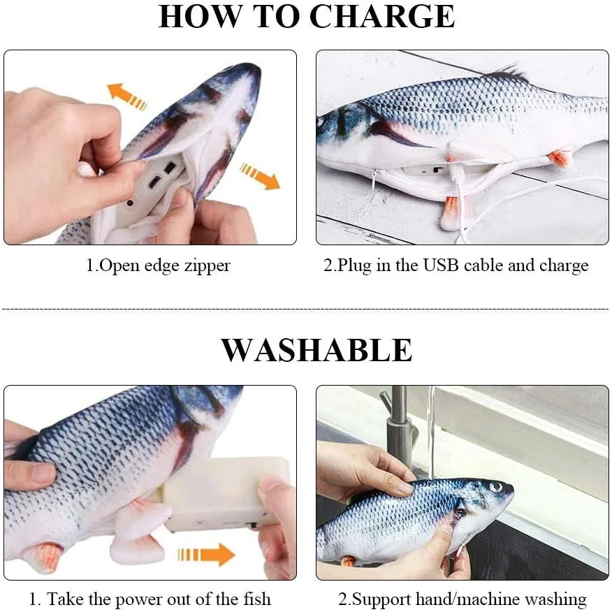 🐟🐕🐈Unleash the Fun: Interactive Electronic Floppy Fish Toy for Pets