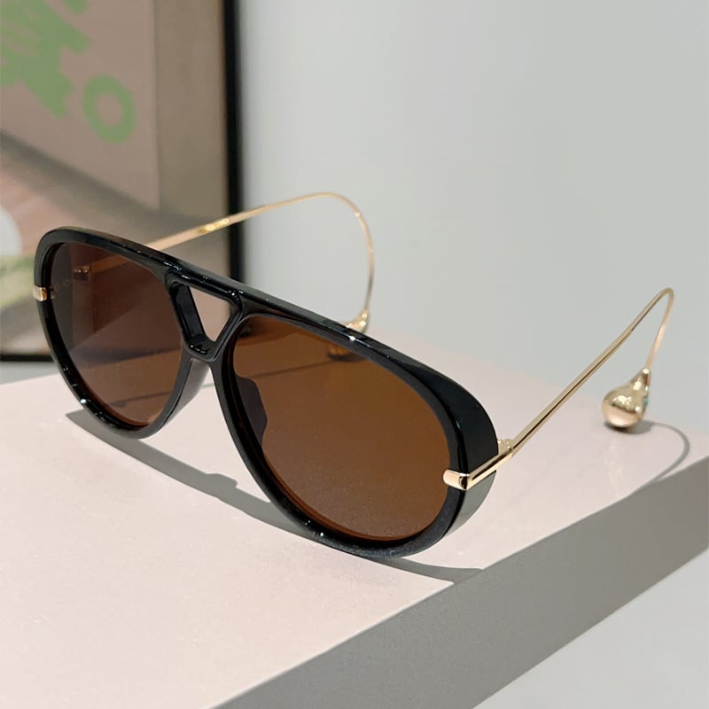 👓Oversized Aviator Sunglasses for Women With Earring