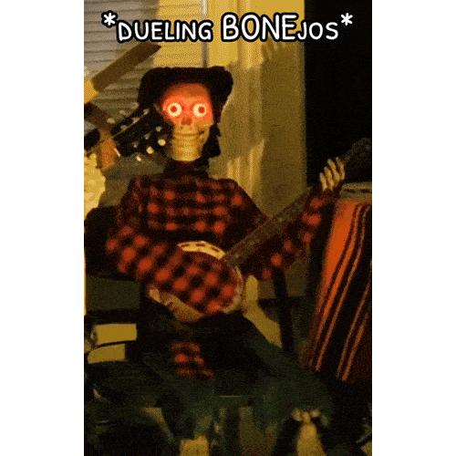 🔥Halloween Pre Sale 49% OFF - 💀Funny Animated Dueling Banjo Skeletons