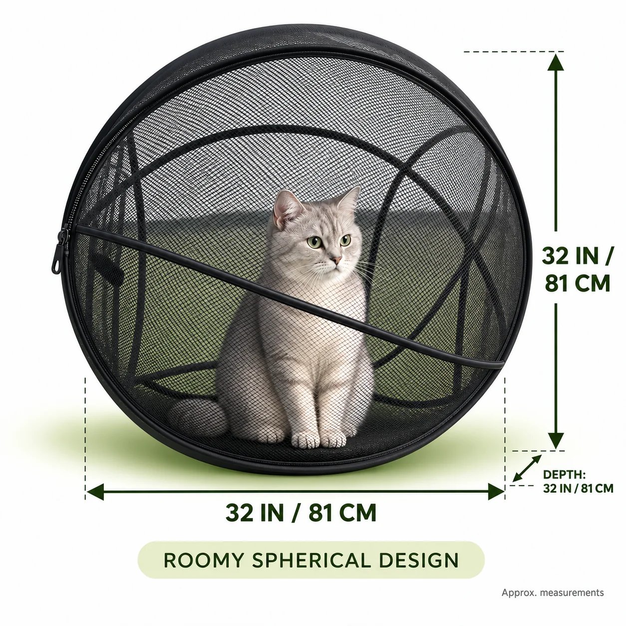 Pop up cat playpen dimensions measuring about 32 inches