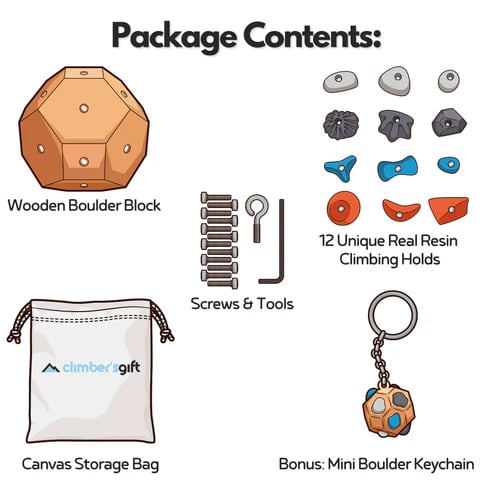 🔥Last Day 50% OFF🧗‍♀️Handcrafted Boulder Block - Build Strength and Precision