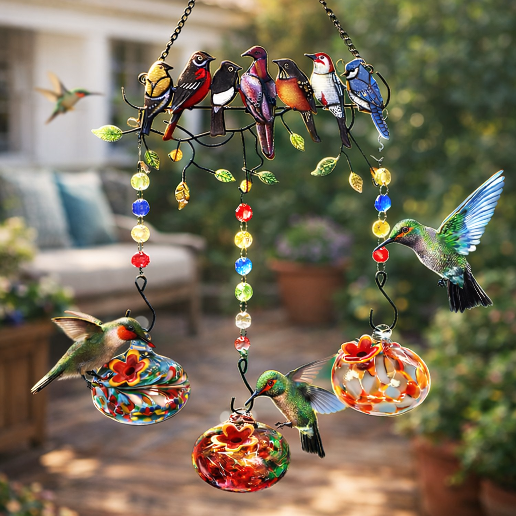 Colorful Glass Hummingbird Feeders – Attract Beauty to Your Garden