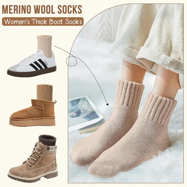 Women's Solid Mid-calf Wool Socks