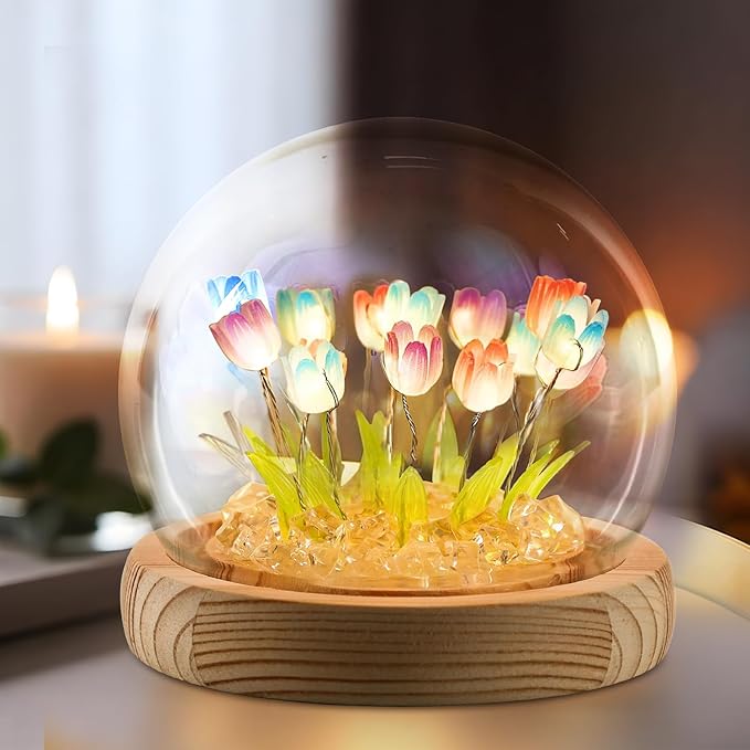 Tulips Night Light Cute Flower Lamp