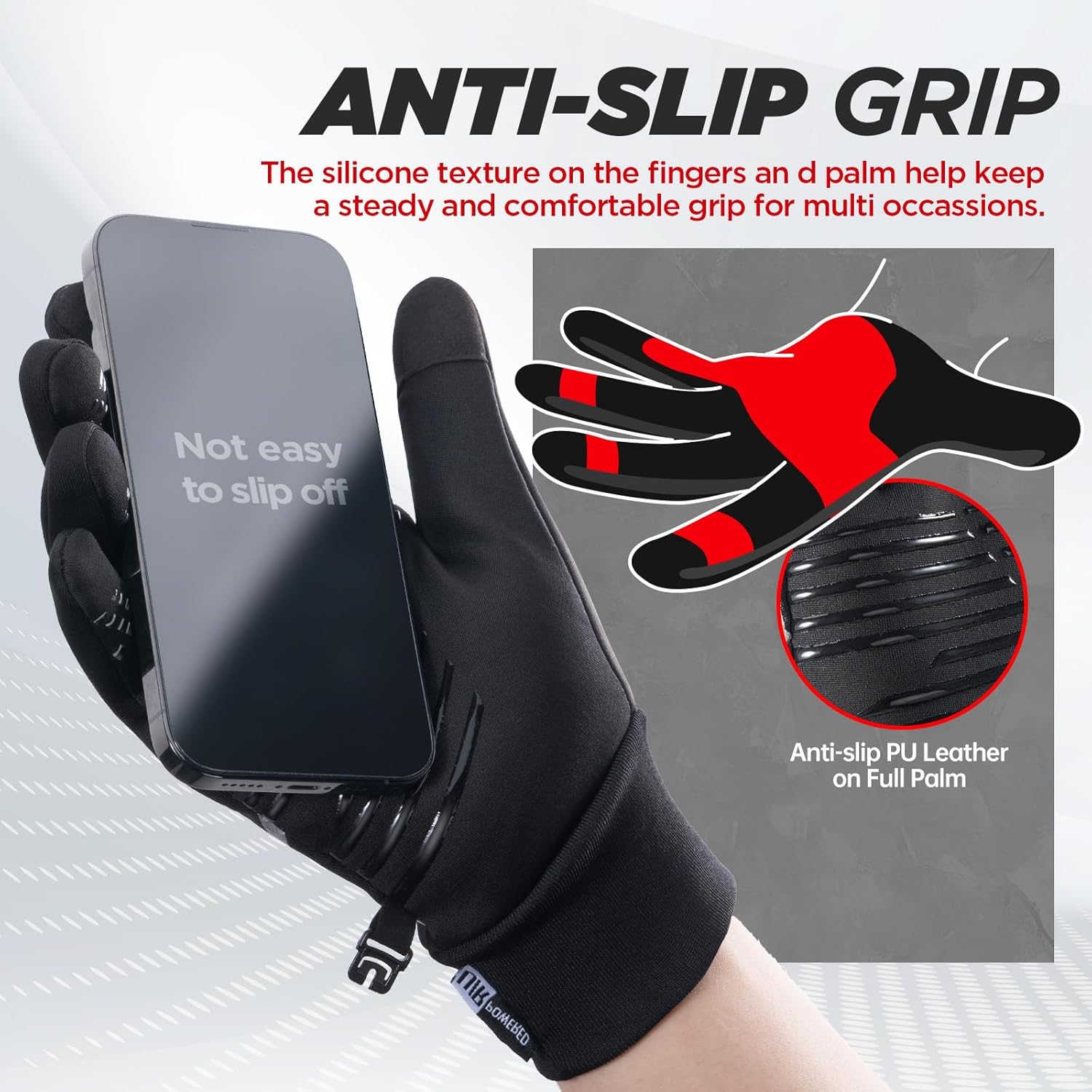 Warm Thermal Windproof Touchscreen Non-Slip Winter Gloves 