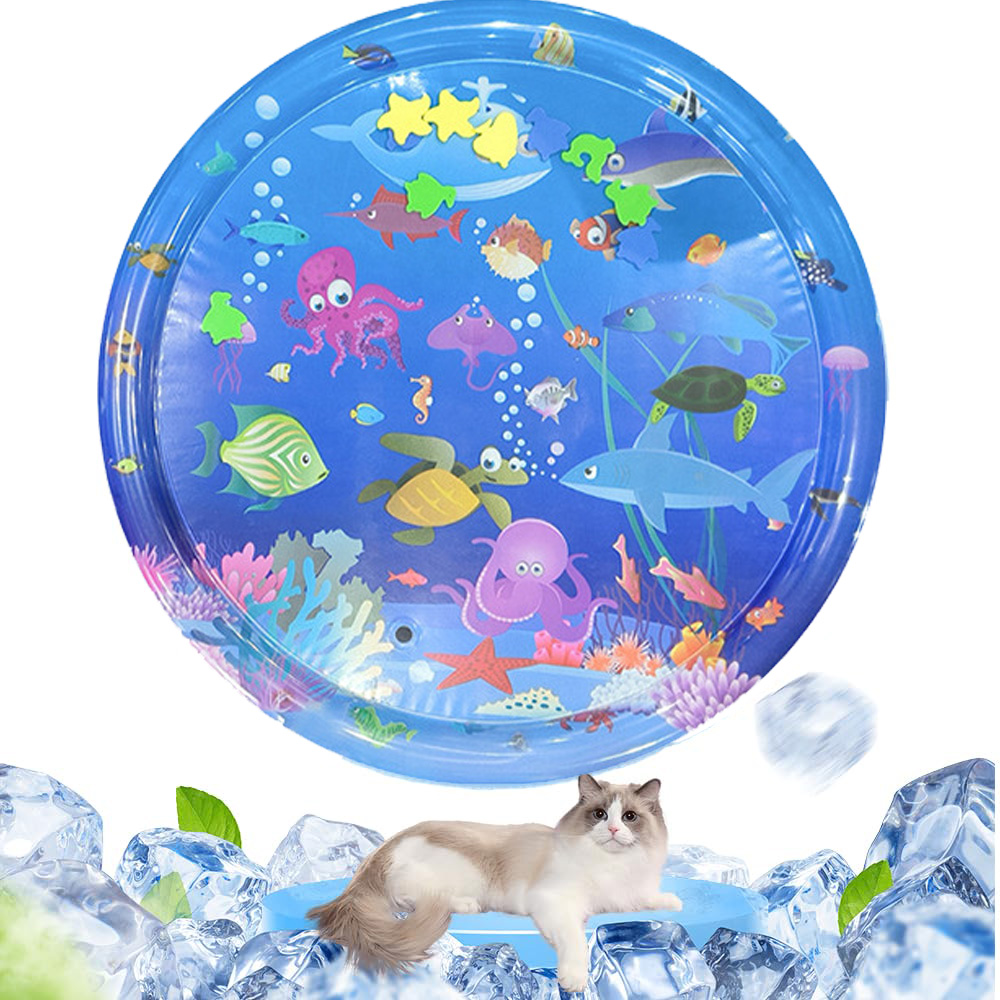 2025 New Thickened Summer Pets Cooling Water Sensory Play Mat for Cats Dog