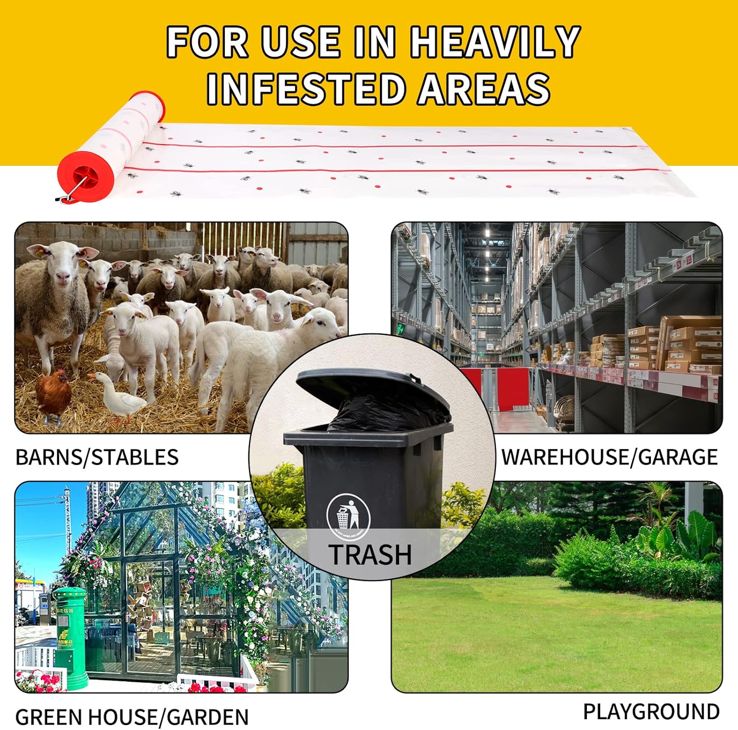 🏡🦟 Giant Sticky Fly Trap Roll