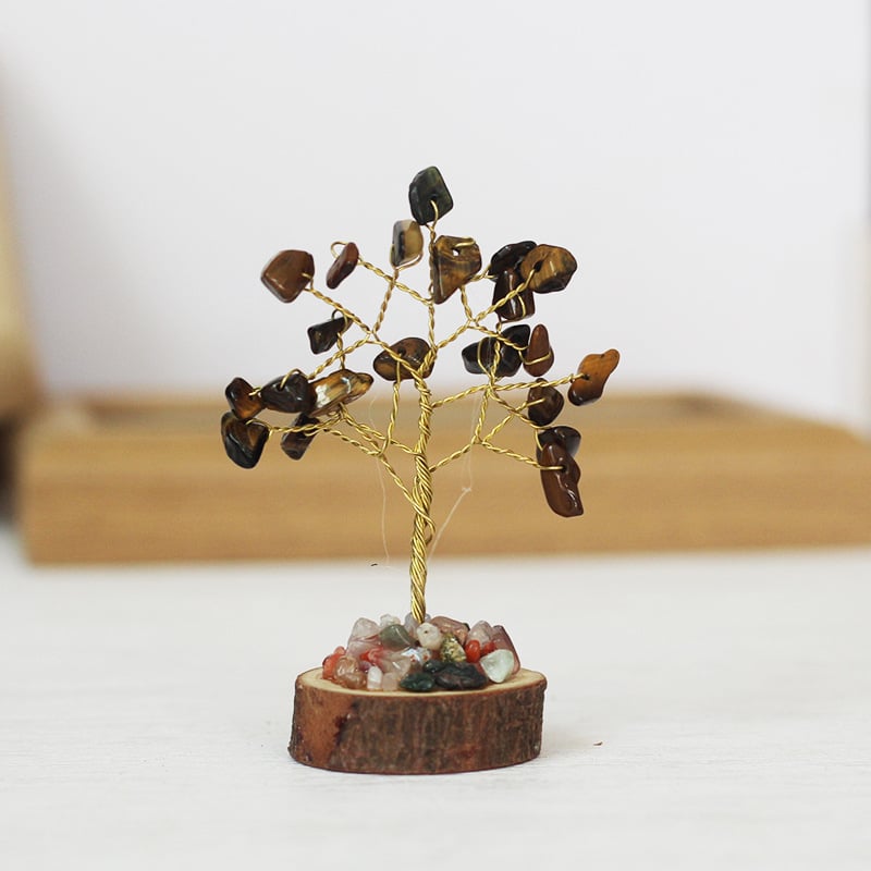 🍀12 Mini Crystal Tree Set｜Feng Shui Gemstones for Energy Healing