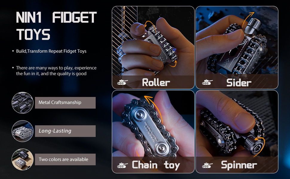 成人触觉反馈焦虑缓解工具。EDC金属感官玩具，缓解工作压力