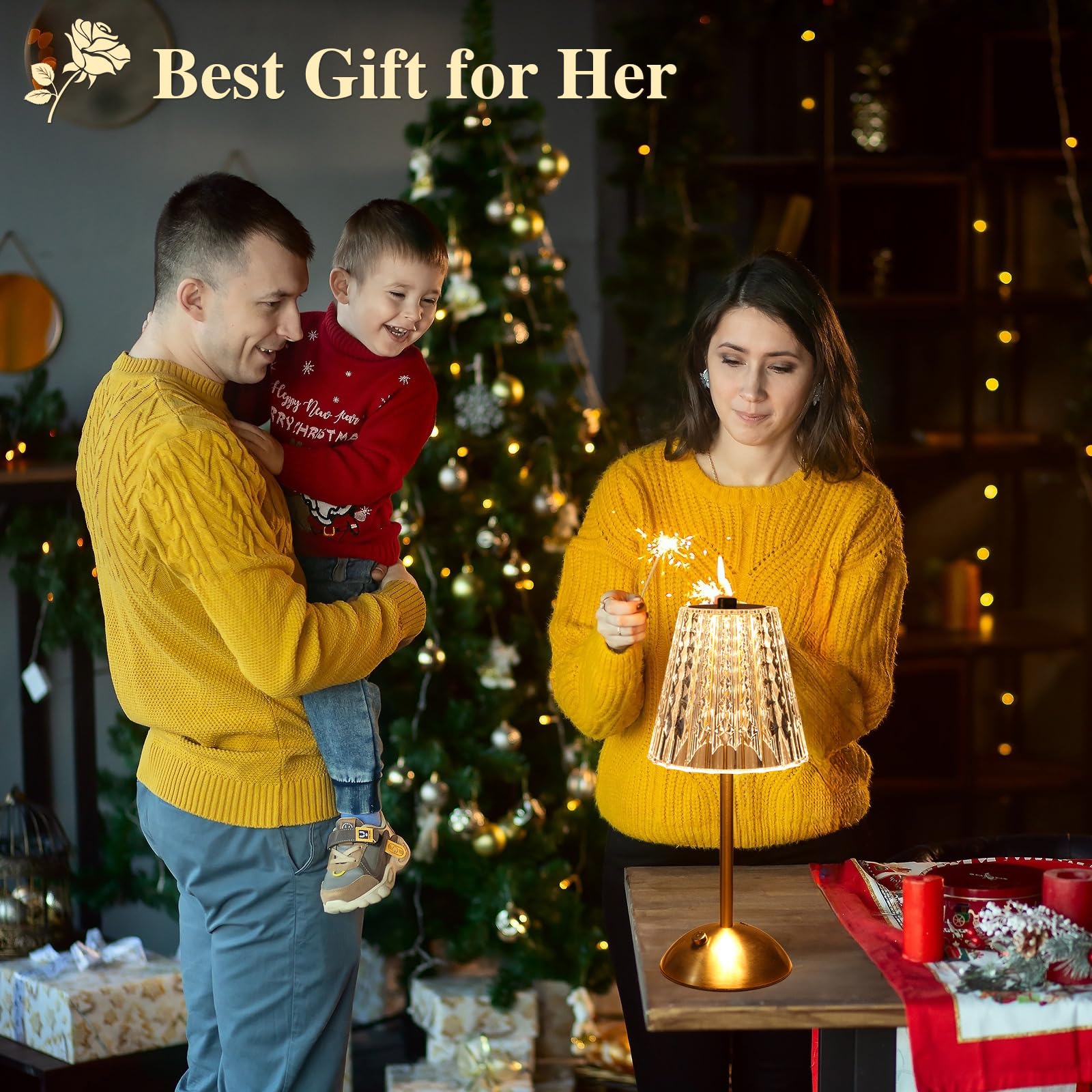 Touch Dimmable Crystal Lamp 3 Colors