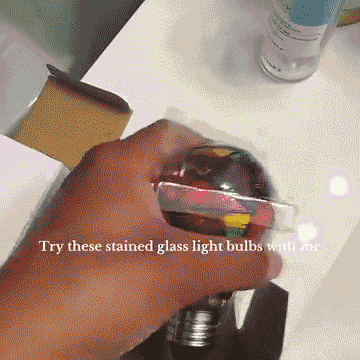 Stained glass light bulb