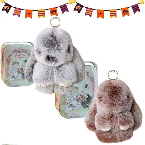 💥Handmade Soft Christmas Bunny Charms