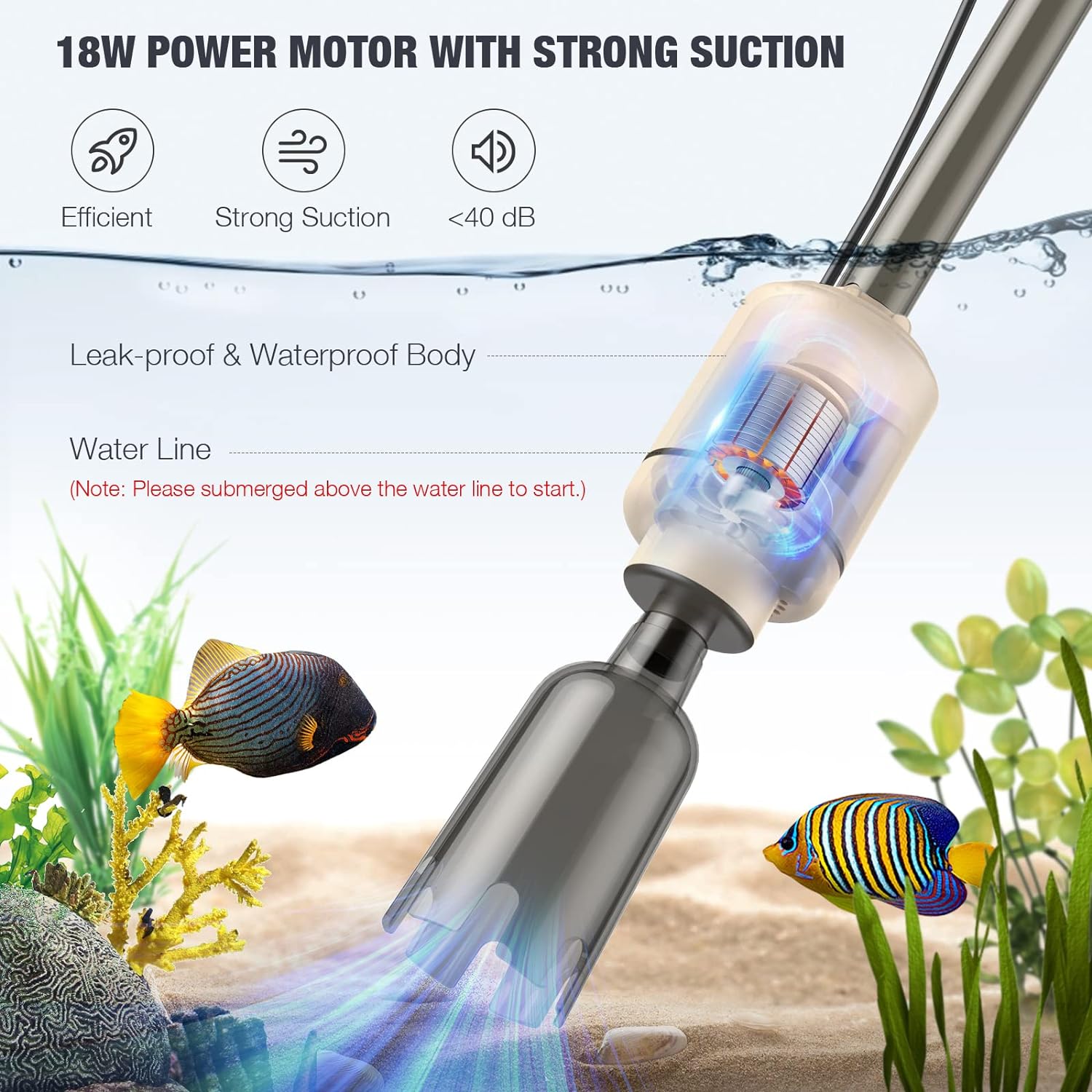 6 in 1 Electric Aquarium Gravel Cleaner