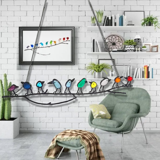 Sea Glass Rainbow Birds