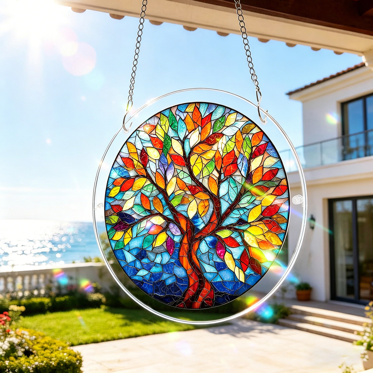 Stained Glass Jigsaw Puzzle Suncatcher