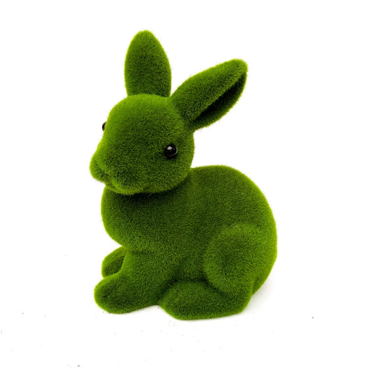 Green Moss Bunnies for Easter Decor