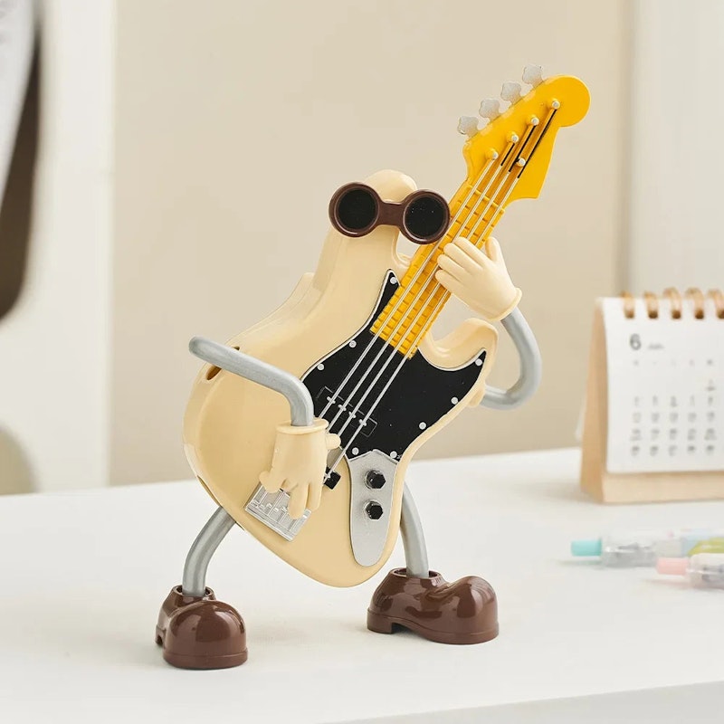 Funny Guitar Wind-Up Music Box Ornament