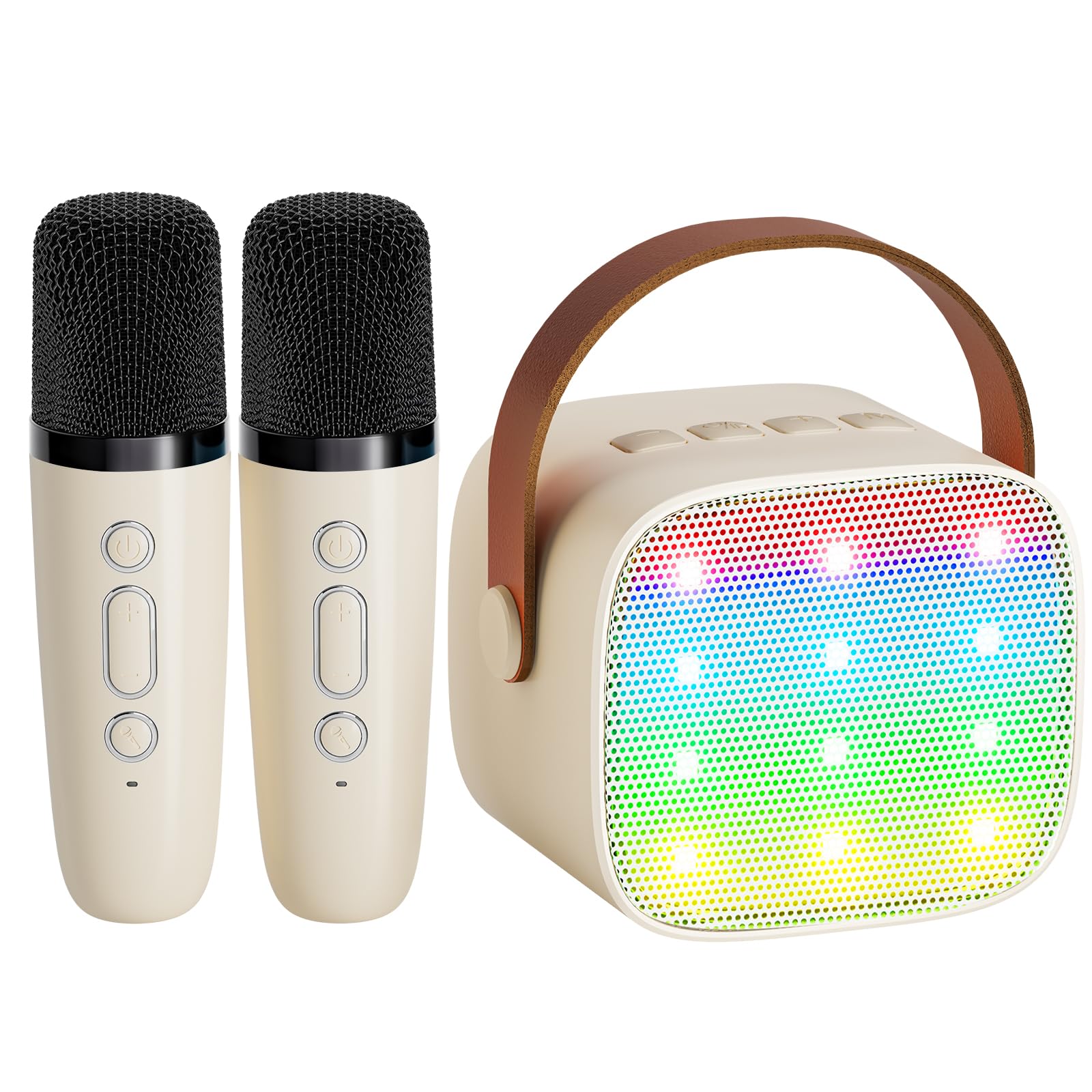 Portable Bluetooth Speaker with 2 Wireless Microphones