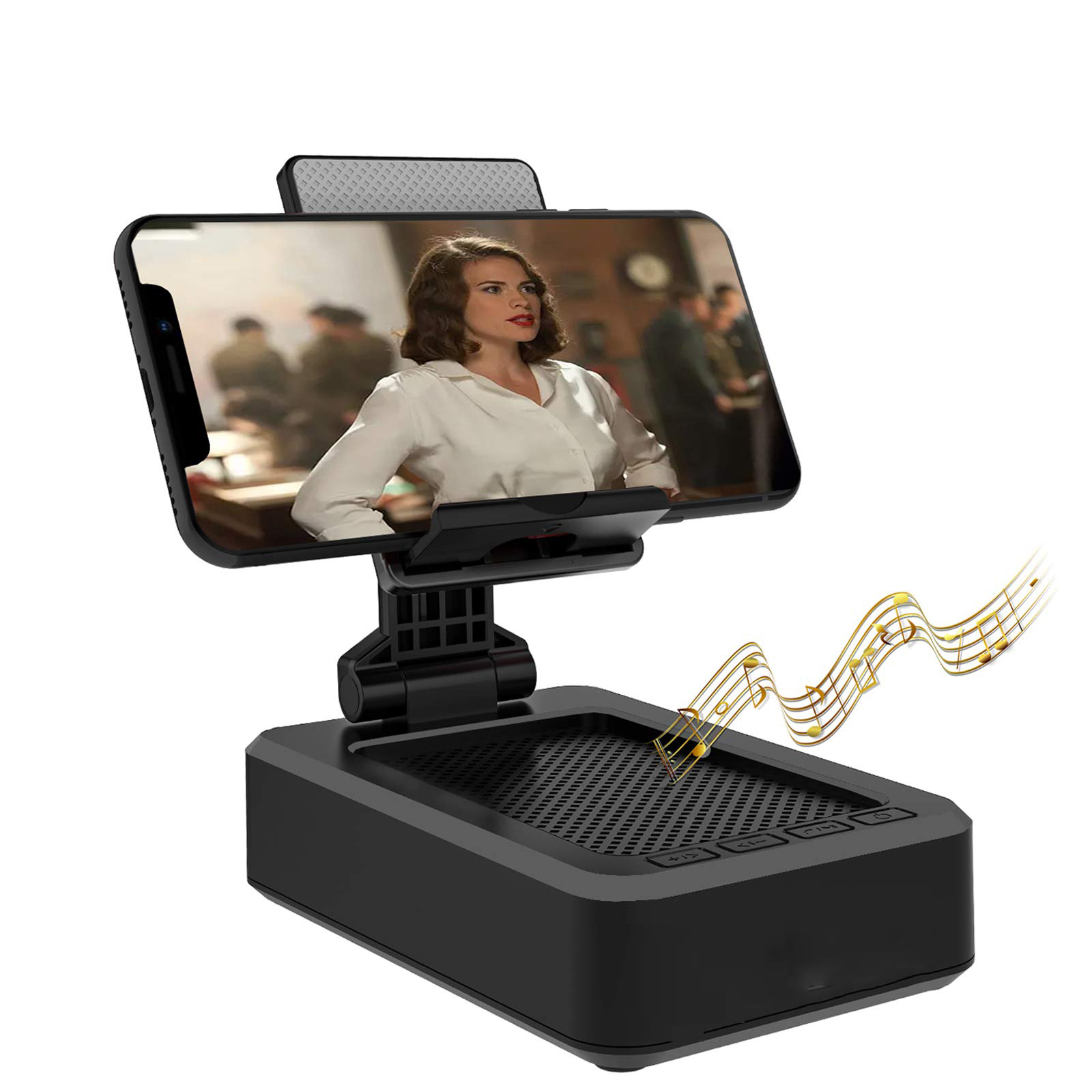 HD Surround Sound Phone Holder with Wireless Bluetooth Speaker