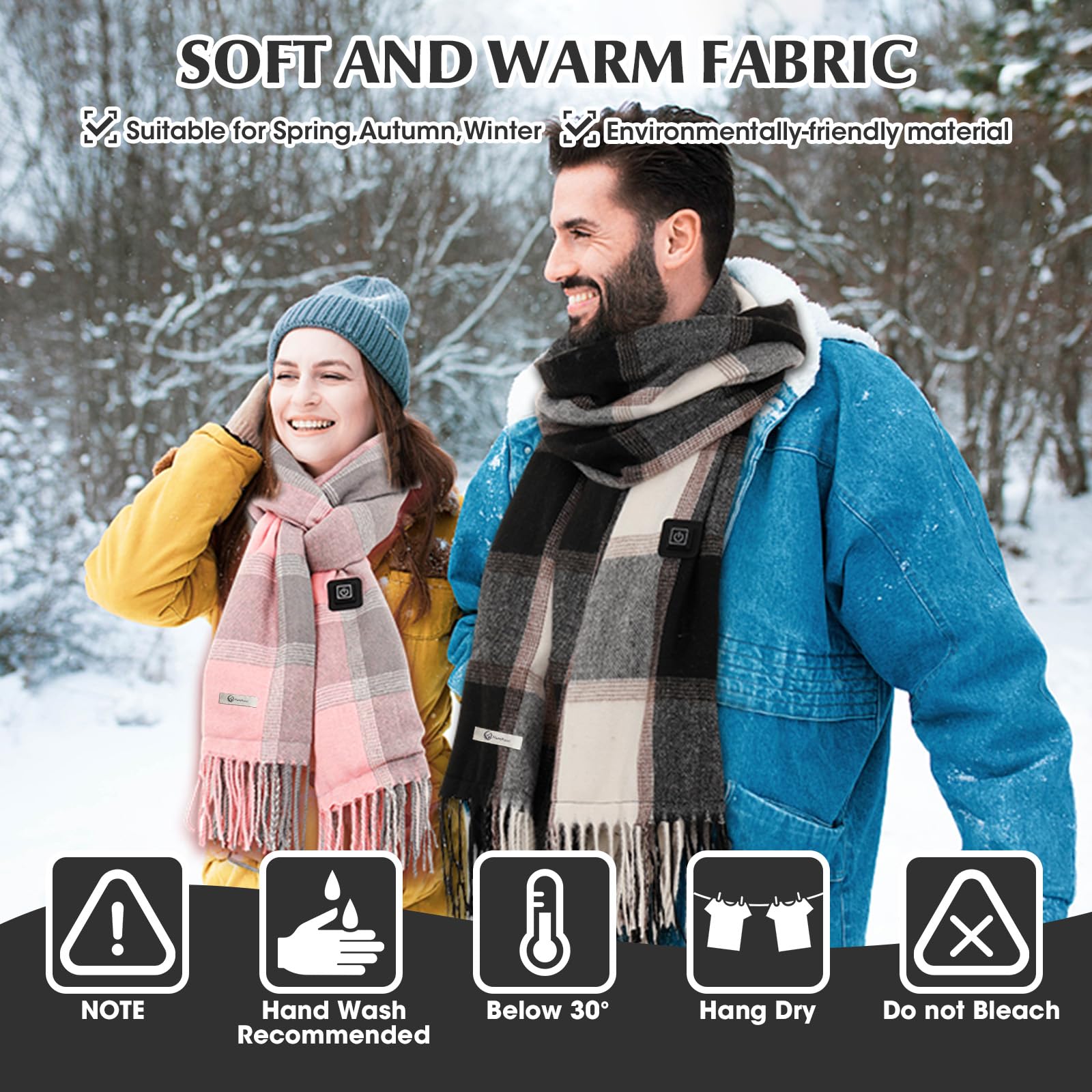 Rechargeable heated scarf