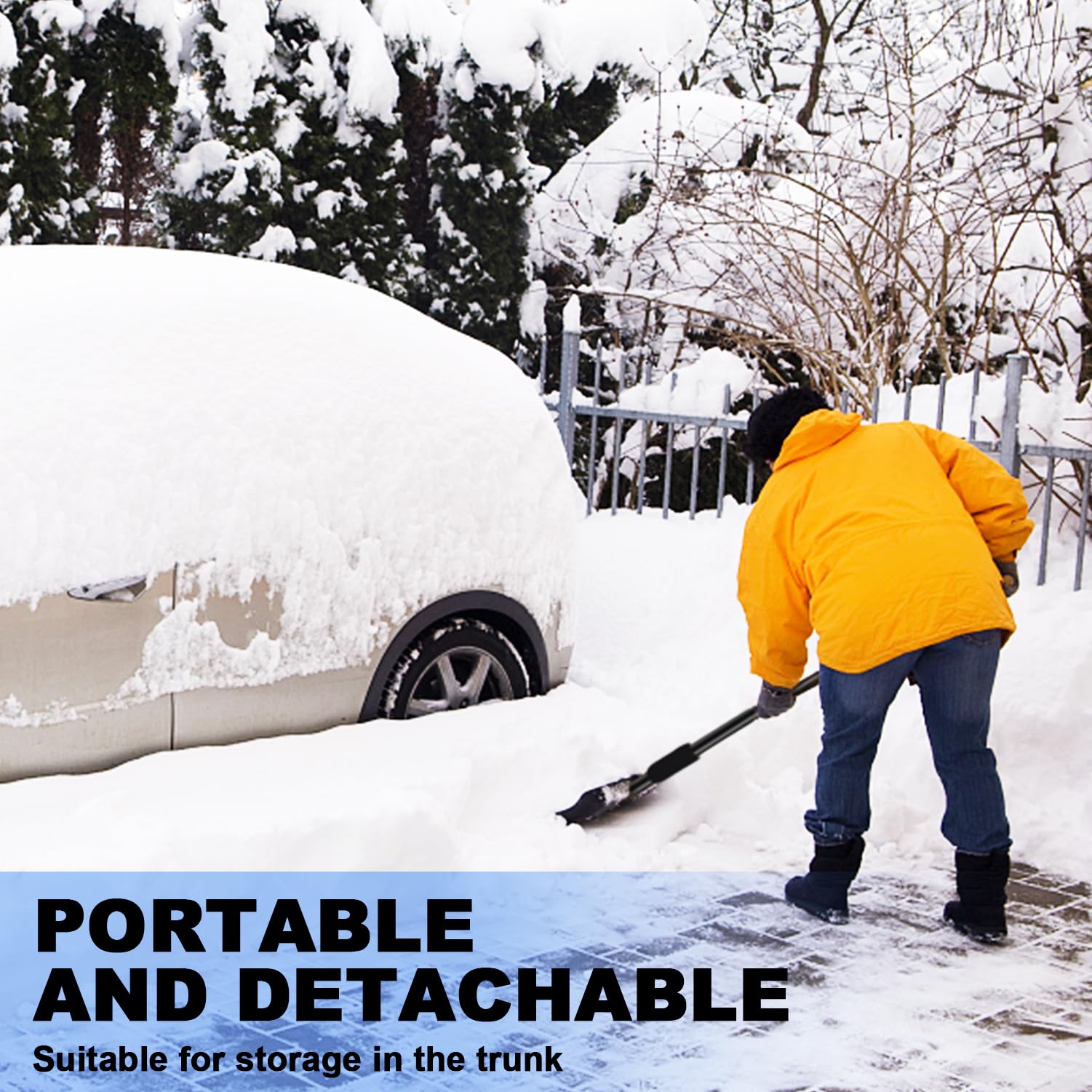 Detachable Snow Shovel for Driveway