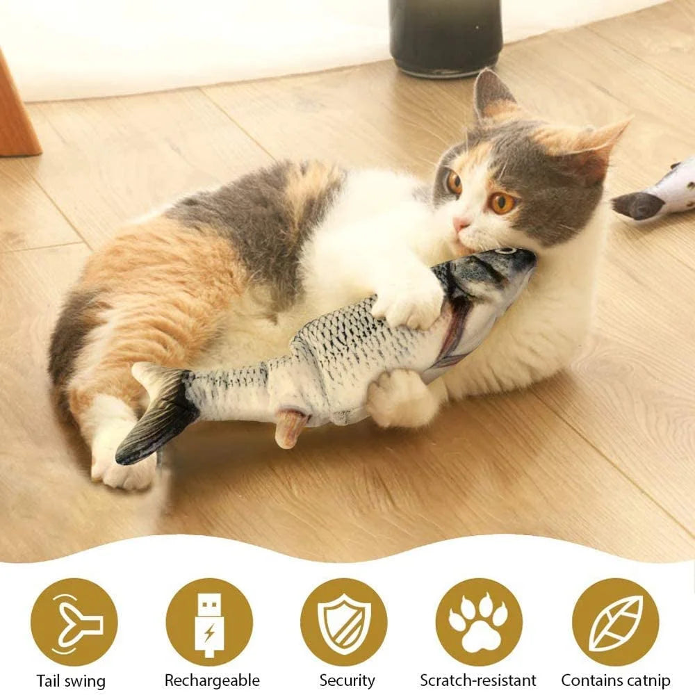 🐟🐕🐈Unleash the Fun: Interactive Electronic Floppy Fish Toy for Pets