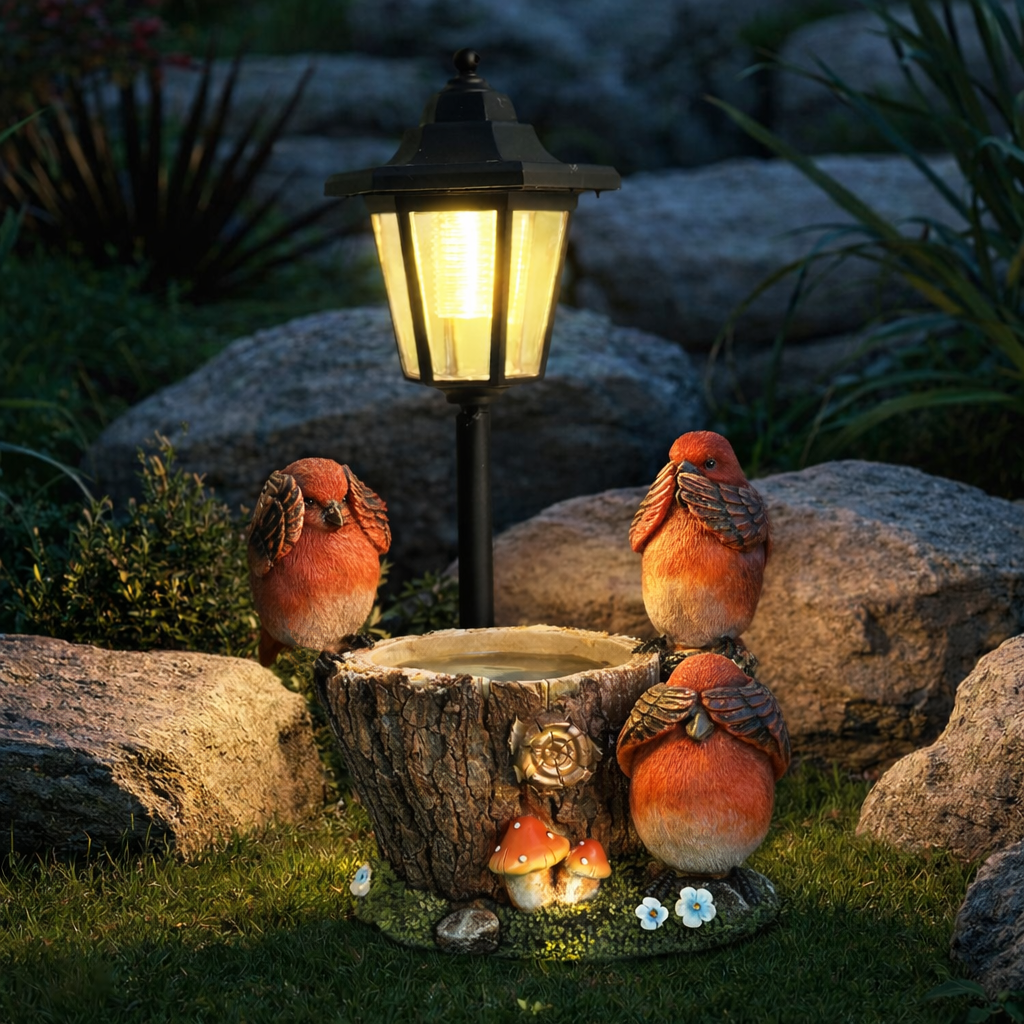 🐦✨ Cardinal Solar Garden Light 🌙🌿