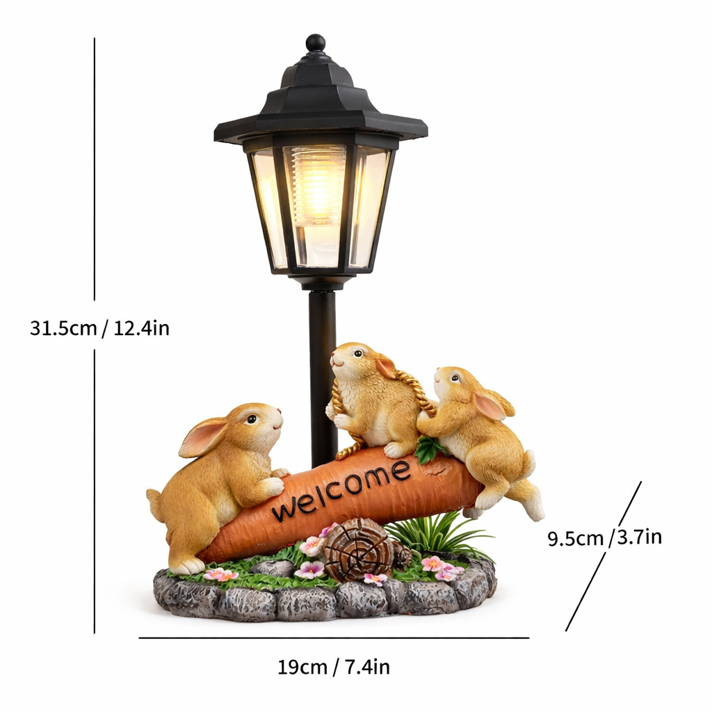 🌷🐰 Solar-Powered Bunny Garden Lantern 