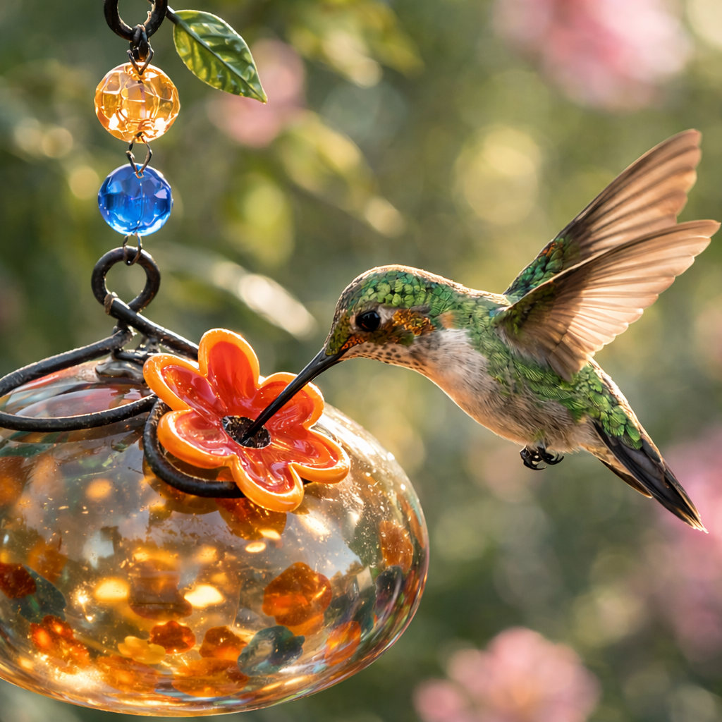 Colorful Glass Hummingbird Feeders – Attract Beauty to Your Garden