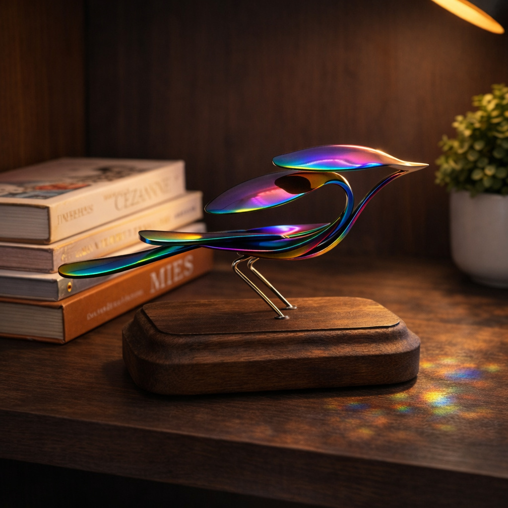 Spoon Bird Upcycled Metal Art Sculpture