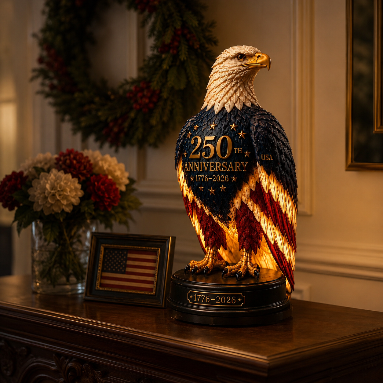 🗽USA 250th Anniversary Patriotic Eagle Light