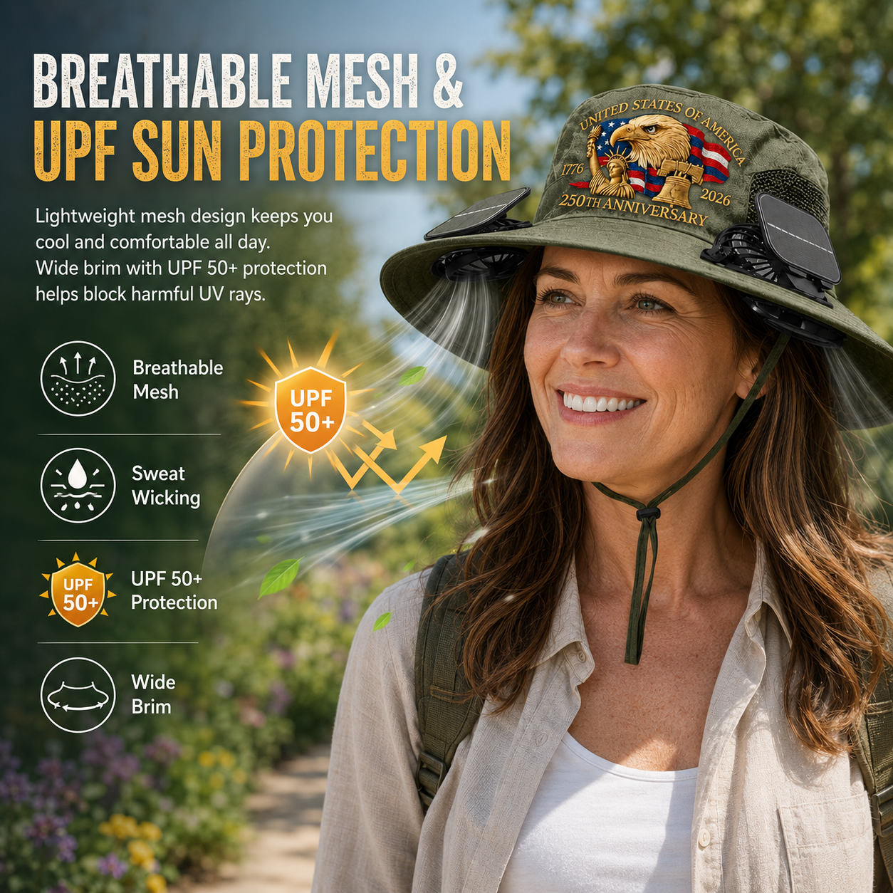 250th Anniversary Solar Dual-Fan Hat
