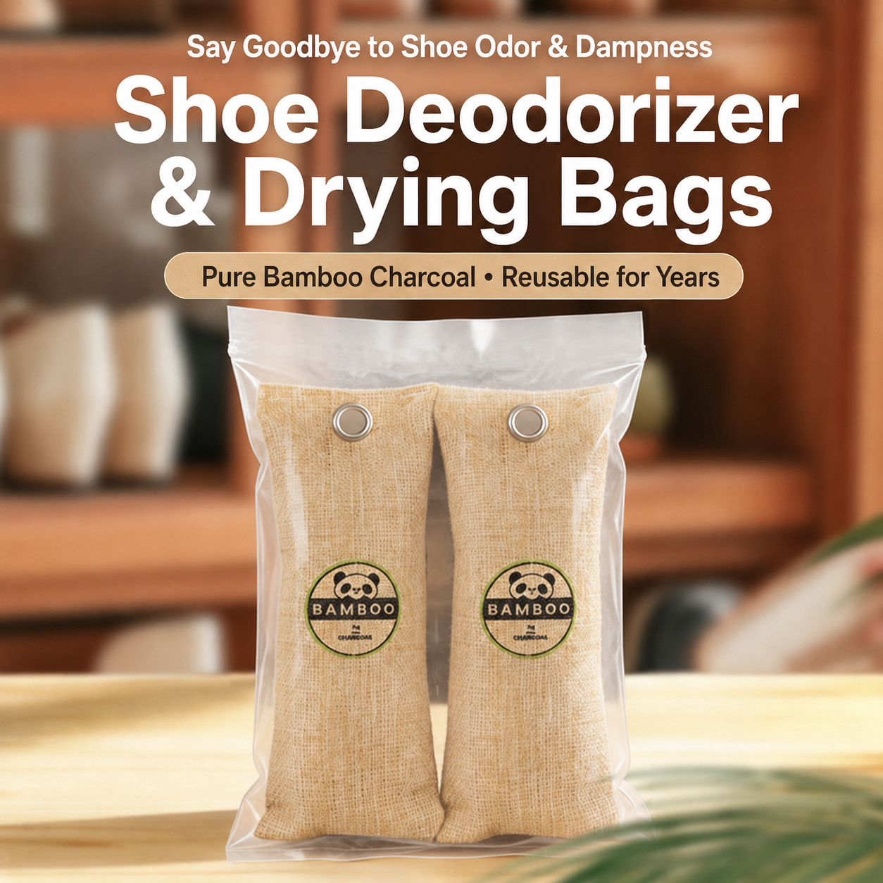Natural Shoe Freshener Bags – Moisture-Absorbing Odor Eliminators