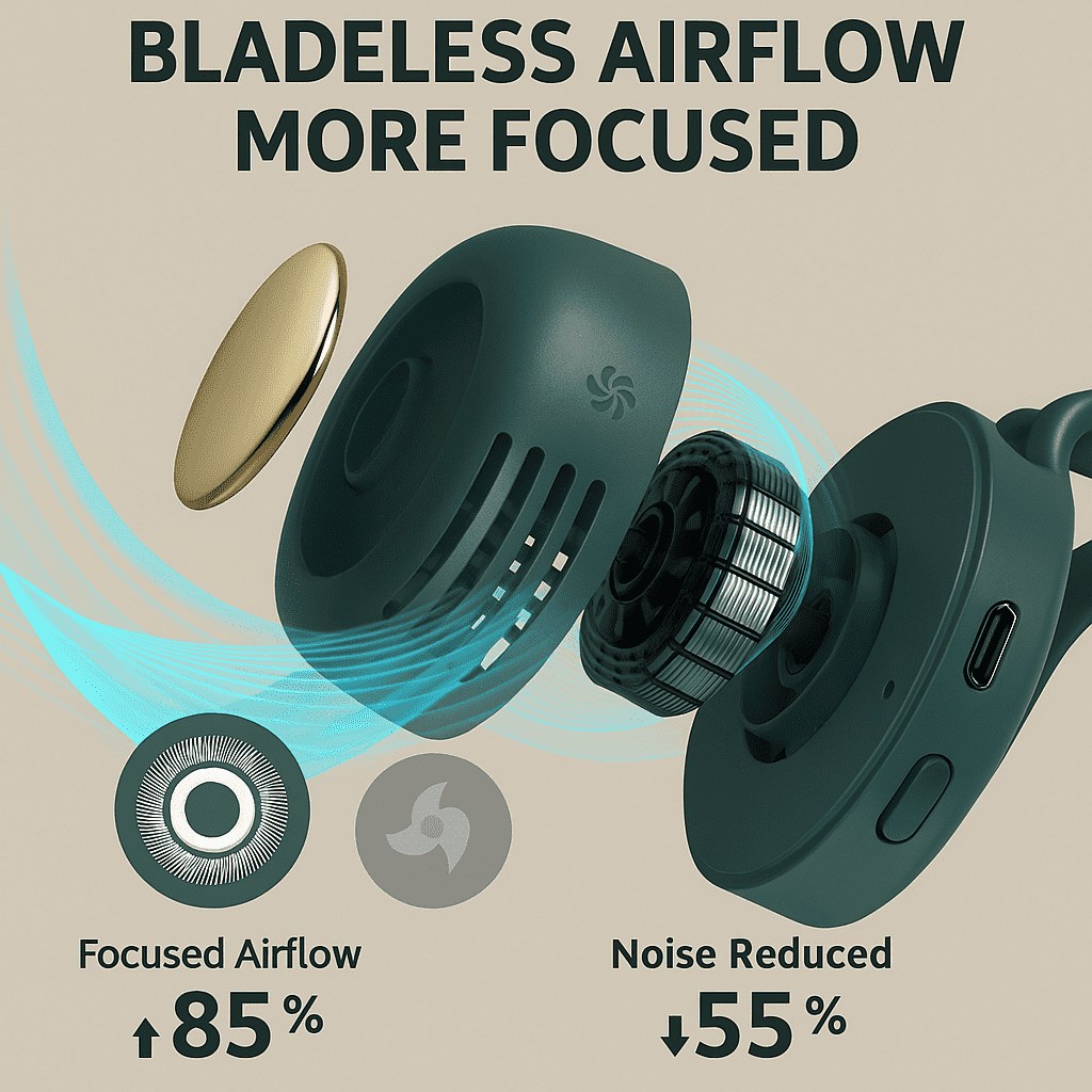 Portable Silent Mini Bladeless Electric Fan